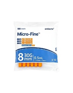 EMBECTA MİCROFINE 0,5ML 30G 8MM İNSÜLİN ENJEKTÖRÜ 1POŞET=10 ADET MICROFINE (BD MARKA DEVAMI)