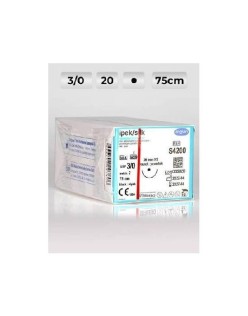 BGMSLIK İPEK 3/0 20MM 1/2C YUVARLAK 75CM TEK İĞNE (EMİLEMEZ) SÜTUR CERRAHİ İPLİK 12ADET=1KUTU