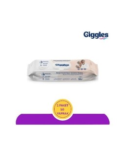 GIGGLES BARİYER KREMLİ VÜCUT TEMİZLEME HAVLUSU 50Lİ BARİYER KREMLİ GİGGLES