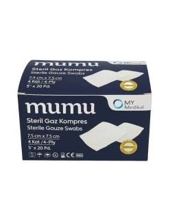 YÜ-CE STERİL 7.5CMX7.5CM SPANÇ 4KAT 100ADET (5'li paket) KLASİK MODEL