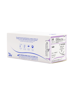 GLIKOLAK PLUS GLP3786 EMİLEBİLİR PGLA SÜTUR 2/0 26 MM 1/2 YUVARLAK 75CM TEK İĞNE SENTETİK MULTİFLAMAN ÖRGÜLÜ VİOLET