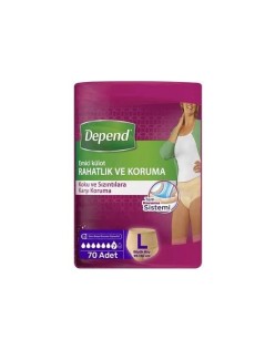 DEPEND EMİCİ KÜLOT LARGE BÜYÜK BOY 10LU