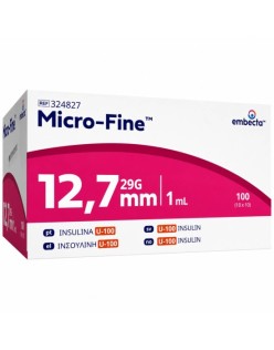 EMBECTA MİCROFINE 1ML 29G 12,7MM İNSÜLİN ENJEKTÖRÜ 1POŞET=10 ADET MICROFINE (BD MARKA DEVAMI)