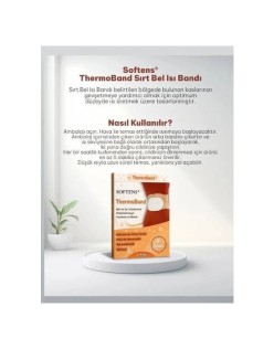 SOFTENS THERMOBAND BEL VE SIRT KASLARINIZI RAHATLATMAYA YARDIMCI ISI BANDI 1PAKET=2ADET  8+SAAT ETKİ