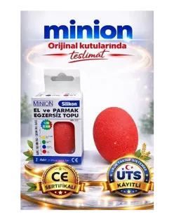 MİNİON SİLİKON STRES TOPU-KIRMIZI (SERT)