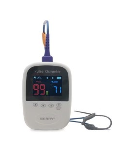 BERRY GZ-0012 EL TİPİ PULSEOKSİMETRE PİLLİ BERRY KLİPS YETİŞKİN PROBU İLE