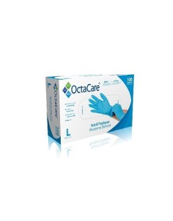 OCTACARE NİTRİL PUDRASIZ MAVİ LARGE (1KUTU=100 ADET)