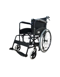 CREATİVE CR-809 SİYAH TEKERLEKLİ SANDALYE AYAKLARI ÇIKAR SIRT KIRILIR REFAKATÇI FRENLİ