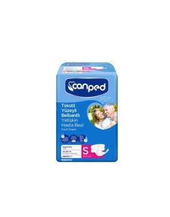 CANPED TEKSTİL YÜZEYLİ SMALL BELBANTLI HASTA BEZİ 10'LU S
