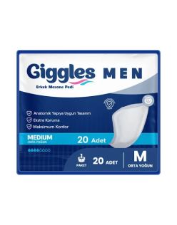 GİGGLES ERKEK MESANE PEDİ MEDİUM 20Lİ ORTA YOĞUN BLADDER PAD HEAVY