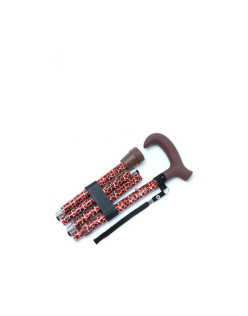 KİFİDİS GB845 KATLANIR ASA BASTON KIRMIZI DESENLİ