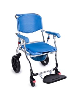 COMFORT PLUS DM-70 BANYO VE TUVALET ÖZELLİKLİ TEKERLEKLİ SANDALYE MAVİ