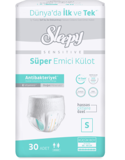 SLEEPY SENSITIVE ANTİBAKTERİYEL SÜPER EMİCi KÜLOT SMALL 30LU