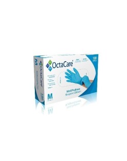 OCTACARE NİTRİL PUDRASIZ MAVİ MEDİUM 1KUTU=100 ADET