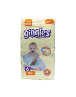 GİGGLES 15-30 KG AKTİF BEBEK BEZİ 40 ADET NO:6 JNR