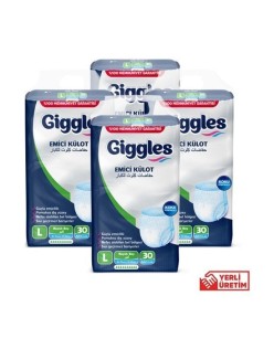 GİGGLES YETİŞKİN EMİCİ KÜLOT BÜYÜK BOY (LARGE) 30LU 4 ADET ÜCRETSİZ KARGO
