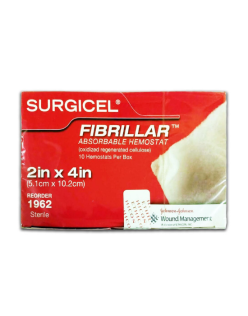 ETHICON SURGICEL FIBRILLAR 2 İNÇ X 4 İNÇ (5.1CMX10.2CM)  Fibrillar Absorbe Olan Hemostat 411962