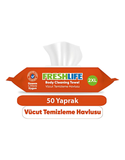 FRESHLİFE XXL VÜCUT TEMİZLEME HAVLUSU 50Lİ=1PAKET