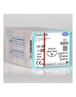 SB3789 SILK İPEK 2/0 26MM 1/25 YUVARLAK 75CM TEK İĞNE SİYAH CERRAHİ SÜTUR İPLİK