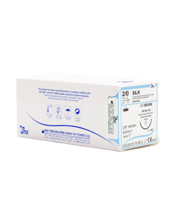 SB2687 SILK İPEK 4/0 26MM 1/2 YUVARLAK 75CM TEK İĞNE SİYAH CERRAHİ SÜTUR İPLİK