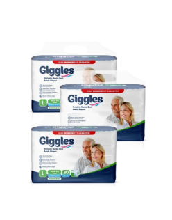 GİGGLES YETİŞKİN BEL BANTLI HASTA BEZİ LARGE 90 ADET ÜCRETSİZ KARGO