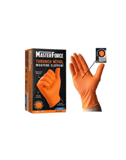 HASPET MASTER FORCE TURUNCU NİTRİL LARGE ELDİVEN 1 KUTU=50 ADET