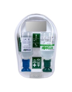 PİTDROP CX174 PH-NACL STERİL GÖZ YIKAMA SOLÜSYON SET 2Lİ AYNALI İSTASYON PD110+PH074 MAVİ+YEŞİL