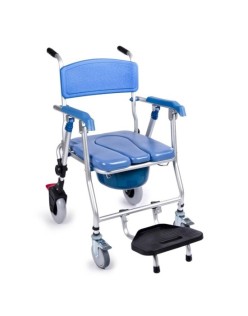 COMFORT PLUS DM-69U BANYO TUVALET TEKERLEKLİ SANDALYE MAVİ