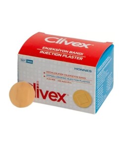 CLİVEX PLASTER PE AID ENJEKSİYON BANDI 100ADET 25MM ÇAP C8025 TEN RENGİ CLIVEX