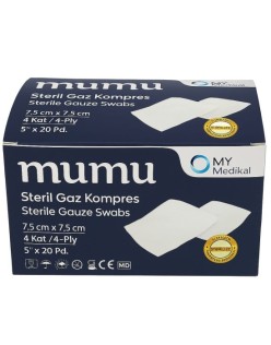 MUMU STERİL 7.5CMX7.5CM SPANÇ 4KAT 100 ADET KLASİK MODEL