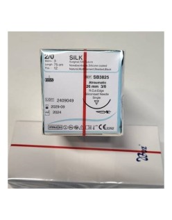 SB3825 İPEK 2/0 26MM 3/8 AŞAĞI KESKİN 75CM TEK İĞNE