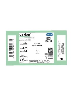 D M4112 DAYLON 8/0 4MM 3/8 13CM YUVARLAK SİYAH EMİLEBİLİR CERRAHİ SÜTUR İPLİK