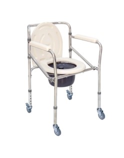 COMFORT PLUS TEKERLEKLİ KATLANIR KLOZET DM-696 KOVALI KOMOD SANDALYE