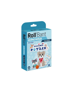 ROLLBANT SEVİMLİ PATİLER YARA BANDI 12Lİ